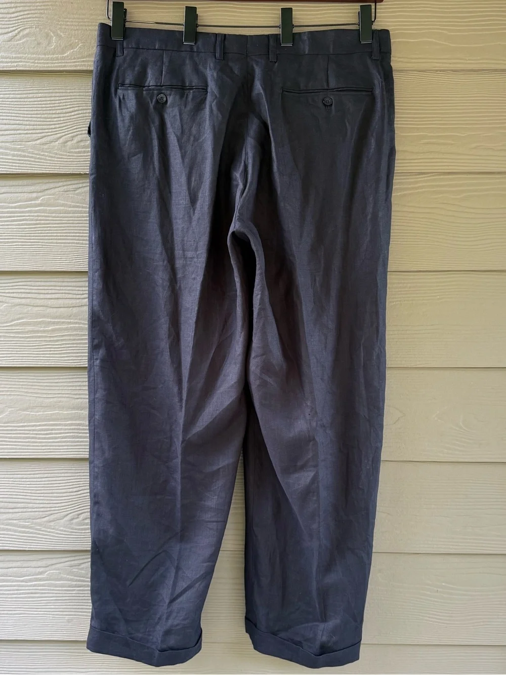 Royal Prestige Men's Black Linen Straight Leg Casual Travel Summer Pants Size 44